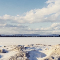 米沢の雪原