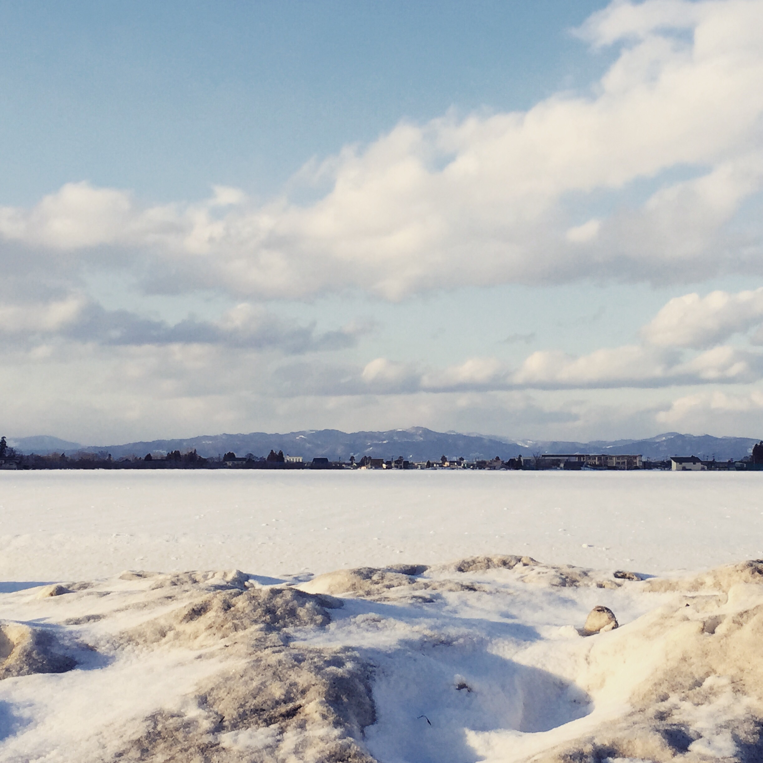 米沢の雪原